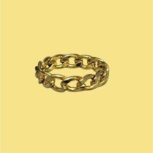 Gold Cuban Chain Ring